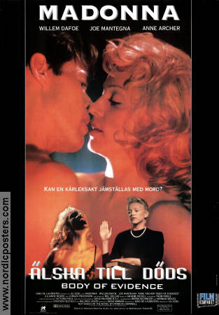 Älska till döds 1993 poster Madonna Willem Dafoe Joe Mantegna Uli Edel