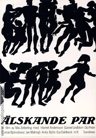 Älskande par 1964 poster Jan Malmsjö Harriet Andersson Gunnel Lindblom Gio Petré Mai Zetterling