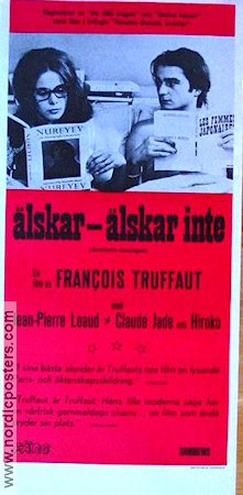 Älskar älskar inte 1971 poster Jean-Pierre Léaud Francois Truffaut