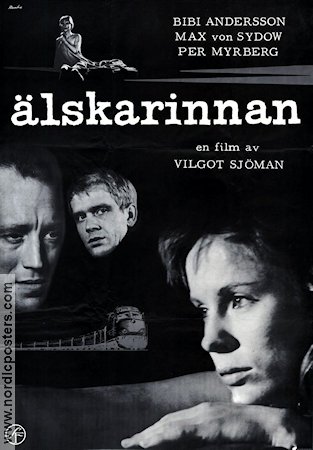 Älskarinnan 1962 poster Bibi Andersson Max von Sydow Per Myrberg Vilgot Sjöman