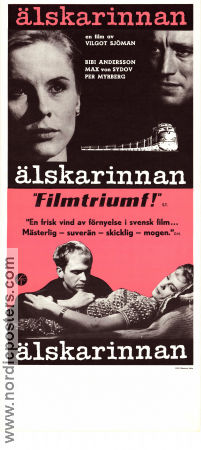 Älskarinnan 1962 poster Bibi Andersson Max von Sydow Per Myrberg Vilgot Sjöman
