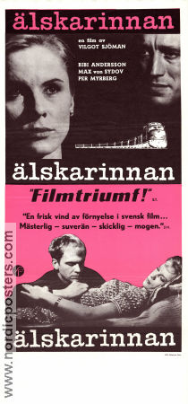 Älskarinnan 1962 poster Bibi Andersson Max von Sydow Per Myrberg Vilgot Sjöman