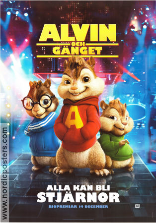 Alvin och gänget 2007 poster Jason Lee Tim Hill Animerat