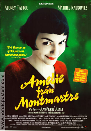 Amelie från Montmartre 2002 poster Audrey Tautou Mathieu Kassovitz Rufus Jean-Pierre Jeunet