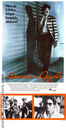 American Gigolo 1980 poster Richard Gere Lauren Hutton Hector Elizondo Paul Schrader Romantik