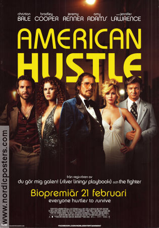American Hustle 2013 poster Christian Bale Amy Adams Bradley Cooper Amy Adams Jennifer Lawrence David O Russell