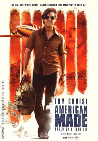 American Made 2017 poster Tom Cruise Domhnall Gleeson Sarah Wright Doug Liman