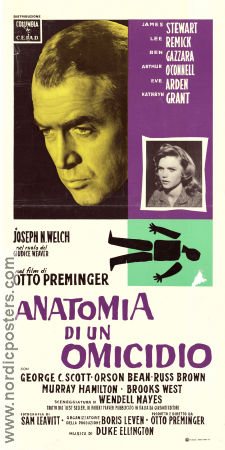 Anatomy of a Murder 1959 poster James Stewart Lee Remick Ben Gazzara Otto Preminger Affischkonstnär: Saul Bass