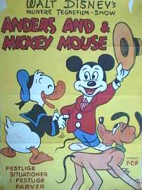 Anders And och Mickey Mouse 1958 poster Kalle Anka