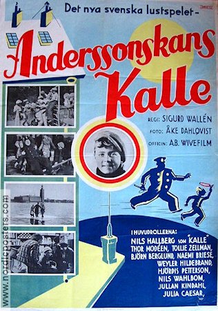 Anderssonskans Kalle 1934 poster Thor Modéen Tollie Zellman Anderssonskans Kalle Sigurd Wallén