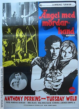 Ängel med mördarhand 1969 poster Anthony Perkins Tuesday Weld Beverly Garland Noel Black