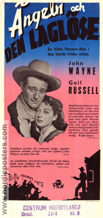 Ängeln och den laglöse 1947 poster John Wayne Gail Russell Harry Carey James Edward Grant