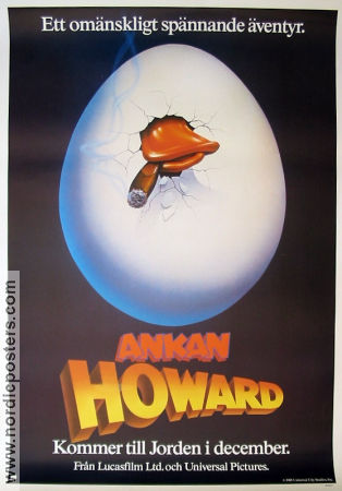 Ankan Howard 1986 poster Lea Thompson Willard Huyck Från serier Rökning