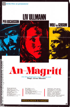 An-Magritt 1969 poster Liv Ullmann Per Oscarsson Wolf von Gersum Arne Skouen Norge Affischen från: Norway