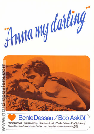 Anna my darling 1965 poster Bente Dessau ob AsklöfHerman Ahlsell Håkan Ersgård Danmark