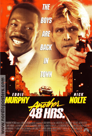 Another 48 Hrs 1990 poster Eddie Murphy Nick Nolte Brion James Walter Hill Bilar och racing Poliser