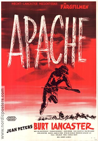 Apache 1954 poster Burt Lancaster Jean Peters John McIntire Robert Aldrich