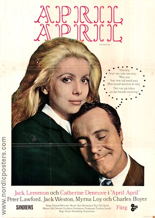 April april 1969 poster Catherine Deneuve Jack Lemmon Peter Lawford Stuart Rosenberg