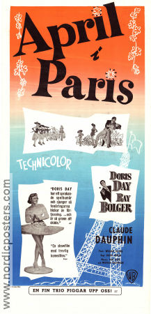 April i Paris 1952 poster Doris Day Ray Bolger Claude Dauphin David Butler Musikaler