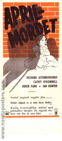 Aprilmordet 1954 poster Richard Attenborough Cathy O´Donnell Derek Farr Lance Comfort Barn