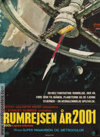 År 2001 1968 poster Keir Dullea Gary Lockwood William Sylvester Stanley Kubrick Text: Arthur C Clarke Kultfilmer Rymdskepp