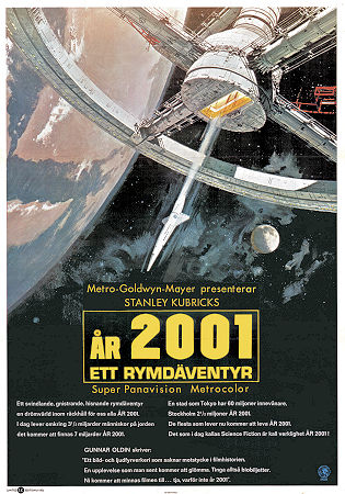 År 2001 1968 poster Keir Dullea Gary Lockwood William Sylvester Stanley Kubrick Text: Arthur C Clarke Kultfilmer Rymdskepp