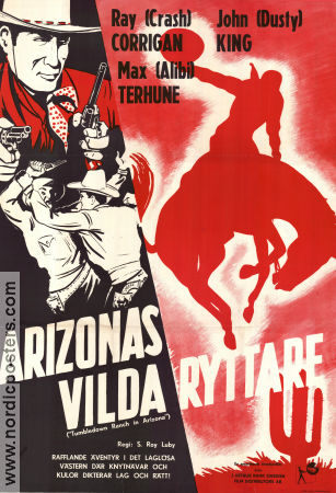 Arizonas vilda ryttare 1941 poster Ray Corrigan John Dusty King Max Terhune S Roy Luby Hästar