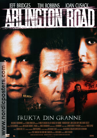 Arlington Road 1999 poster Jeff Bridges Tim Robbins Joan Cusack Mark Pellington