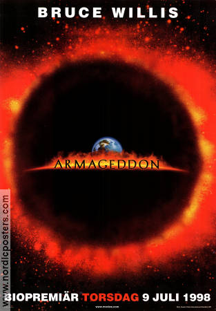 Armageddon 1998 poster Bruce Willis Billy Bob Thornton Ben Affleck Liv Tyler Michael Bay Hitta mer: Jerry Bruckheimer