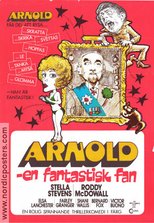 Arnold en fantastisk fan 1973 poster Stella Stevens Roddy McDowall Elsa Lanchester Georg Fenady