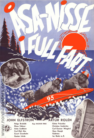 Åsa-Nisse i full fart 1958 poster John Elfström Artur Rolén Anita Lindblom Ragnar Frisk Hitta mer: Åsa-Nisse Skepp och båtar