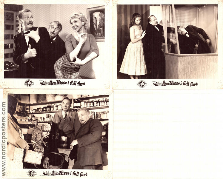 Åsa-Nisse i full fart 1958 lobbykort John Elfström Artur Rolén Anita Lindblom Ragnar Frisk Hitta mer: Åsa-Nisse