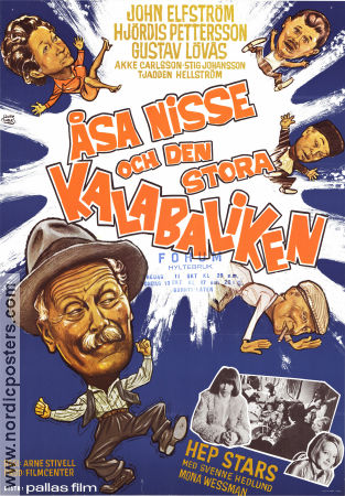 Åsa-Nisse och den stora kalabaliken 1968 poster John Elfström Gustaf Lövås Hjördis Petterson Hep Stars Mona Wessman Arne Stivell Hitta mer: Åsa-Nisse Rock och pop Kultfilmer