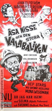 Åsa-Nisse och den stora kalabaliken 1968 poster John Elfström Gustaf Lövås Hjördis Petterson Hep Stars Mona Wessman Arne Stivell Hitta mer: Åsa-Nisse Rock och pop Kultfilmer