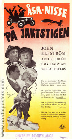 Åsa-Nisse på jaktstigen 1950 poster John Elfström Artur Rolén Helga Brofeldt Ragnar Frisk Hitta mer: Åsa-Nisse