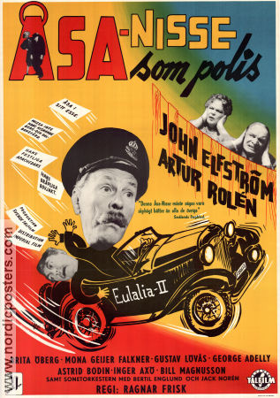 Åsa-Nisse som polis 1960 poster John Elfström Ragnar Frisk