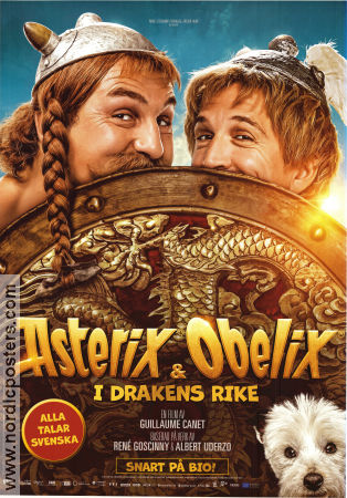 Asterix och Obelix i drakens rike 2023 poster Gilles Lellouche Vincent Cassel Guillaume Canet