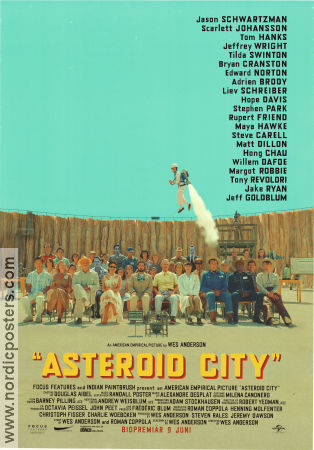 Asteroid City 2023 poster Jason Schwartzman Scarlett Johansson Tom Hanks Jeffrey Wright Bryan Cranston Edward Norton Wes Anderson