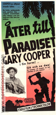 Åter till paradiset 1953 poster Gary Cooper Mark Robson