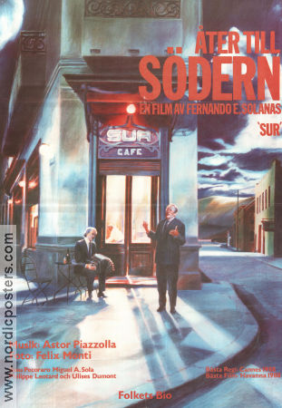 Åter till södern 1988 poster Susu Pecoraro Miguel Angel Sola Philippe Léotard Fernando E Solanas Filmen från: Argentina Konstaffischer