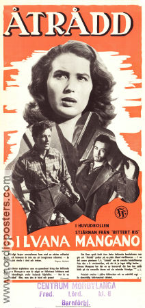 Åtrådd 1949 poster Silvana Mangano Amedeo Nazzari Jacques Sernas Duilio Coletti