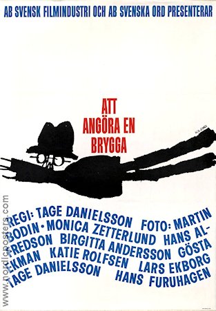 Att angöra en brygga 1965 poster Monica Zetterlund Gösta Ekman Tage Danielsson Filmbolag: AB Svenska Ord Konstaffischer