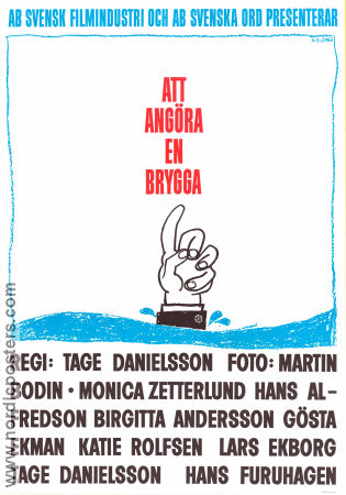 Att angöra en brygga 1965 poster Monica Zetterlund Gösta Ekman Birgitta Andersson Hans Alfredson Katie Rolfsen Lars Ekborg Hans Furuhagen Tage Danielsson Filmbolag: AB Svenska Ord Skepp och båtar