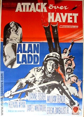 Attack över havet 1958 poster Alan Ladd Krig