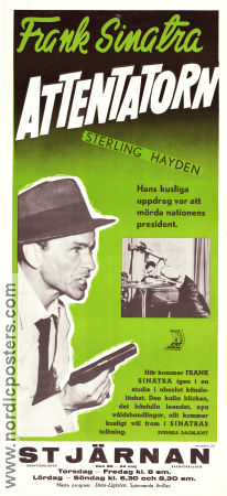 Attentatorn 1954 poster Frank Sinatra Sterling Hayden Vapen