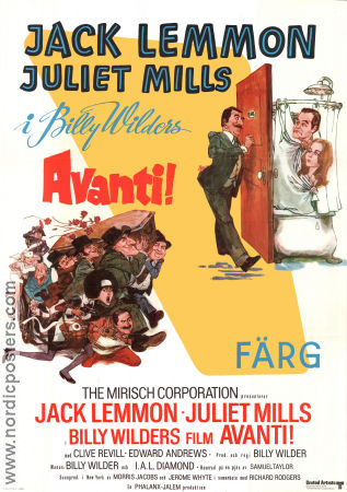 Avanti! 1973 poster Jack Lemmon Juliet Mills Billy Wilder Affischkonstnär: Sanford Kossin