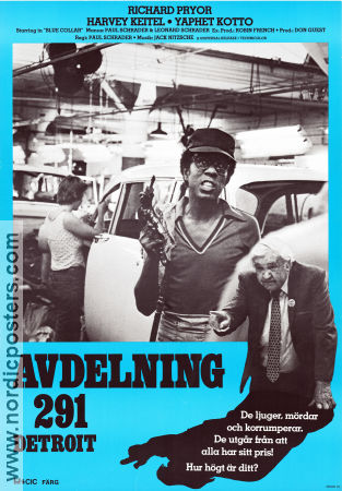 Avdelning 291 Detroit 1978 poster Richard Pryor Harvey Keitel Bilar och racing