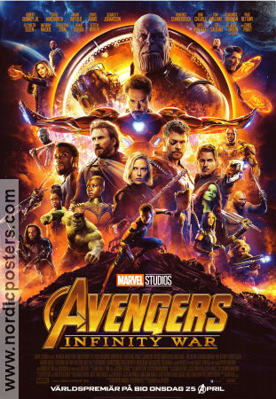 Avengers Infinity War 2018 poster Robert Downey Jr Chris Hemsworth Mark Ruffalo Anthony Russo Hitta mer: Marvel