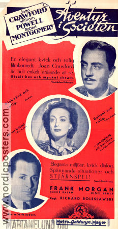 Äventyr i societén 1937 poster Robert Montgomery Joan Crawford William Powell Richard Boleslawski