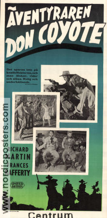 Äventyraren Don Coyote 1947 poster Frances Rafferty Richard Martin Reginald Le Borg